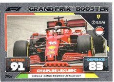 2022 Topps Formule 1Turbo Attax F1 Grand Prix Booster Cards 328  Charles Leclerc (Ferrari)