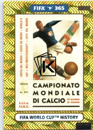 fotbalová karta Panini Adrenalyn XL FIFA 365 2021 FIFA World Cup History 371. Italy 1934