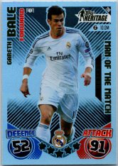 Fotbalová kartička 2024-25 Topps Match Attax EXTRA UEFA Club Competitions Topps Heritage - Man of the Match 296 Gareth Bale (Real Madrid CF)