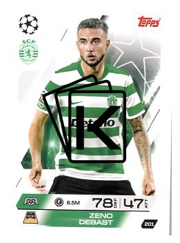 fotbalová kartička 2025-26 Topps Match Attax UCC 201 Zeno Debast (Sporting Clube de Portugal)