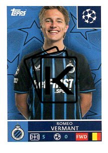 2025-26 Topps Champions League  Club Brugge 491 Romeo Vermant