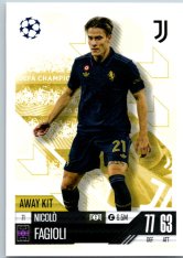 Fotbalová kartička 2024-25 Topps Match Attax EXTRA UEFA Club Competitions Away Kit 71.  Nicolò Fagioli (Juventus)