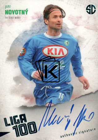 podepsaná karta 2025 Supr Cards Liga 100 NO-JIM Jiří Novotný FK Siad Most gold /12