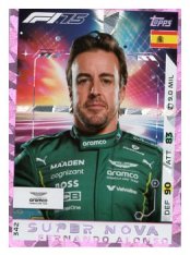 2025 Topps Turbo Attax F1 Aston Martin Supernova 342 Fernando Alonso-Paralel Pink