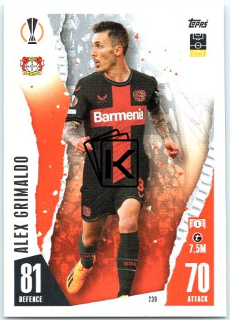 Fotbalová kartička 2023-24 Topps Match Attax UEFA Club Competitions 239 Alex Grimaldo Bayer 04 Leverkusen
