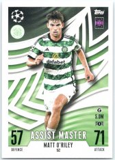 2023-24 Topps Match Attax EXTRA UEFA Club Competition Assist Master 152 Matt O'Riley (Celtic FC)
