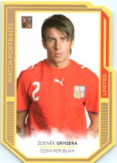 fotbalová kartička 2022 Pro Arena Repre v srdcích Match Portraits Gold MP3 Zdeněk Grygera /5