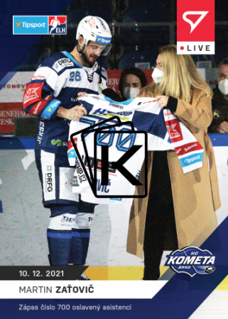 hokejová kartička SportZoo 2021-22 Live L-058 Martin Zaťovič HC Kometa Brno
