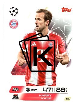 fotbalová kartička 2025-26 Topps Match Attax UCC 171 Harry Kane (FC Bayern München)