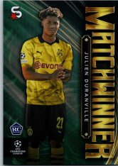 Fotbalová kartička 2023-24 Topps Superstars UEFA Club Competitions Matchwinner MW-08 Julien Duranville (Borussia Dortmund) – RC