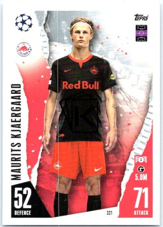 Fotbalová kartička 2023-24 Topps Match Attax UEFA Club Competitions 321 Mauritis Kjaergaard FC Salzburg