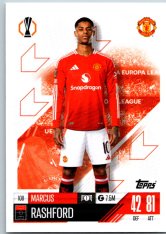 fotbalová kartička 2024-25 Topps Match Attax UEFA Club Competitions 108 Marcus Rashford (Manchester United)