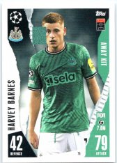 2023-24 Topps Match Attax EXTRA UEFA Club Competition Away Kit 76 Harvey Barnes (Newcastle United)
