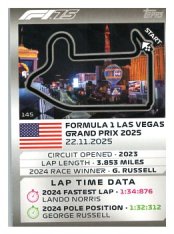 2025 Topps Turbo Attax F1 Track Profiles   145 Las Vegas Strip Circuit