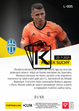 fotbalová kartička SportZoo 2021-22 Live L-005 Marek Suchý FK Mladá Boleslav /113