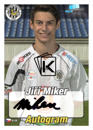 podepsaná fotbalová kartička 2014 MK FC Hradec Králové A14 JIří Miker