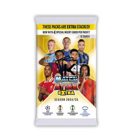 2024-25 Topps Match Attax EXTRA UEFA Club Competitions 5 Balíčků + 1 balíček zdarma