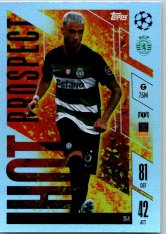 Fotbalová kartička 2024-25 Topps Match Attax EXTRA UEFA Club Competitions Hot Prospect 354.  Zeno Debast (Sporting Clube de Portugal)