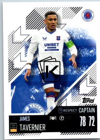 fotbalová kartička 2024-25 Topps Match Attax UEFA Club Competitions 382 James Tavernier (Rangers FC)  -  Captain