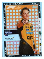 2025 Topps Turbo Attax F1  McLaren 100 Club  354 Oscar Piastri