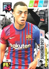 fotbalová kartička Panini Adrenalyn XL FIFA 365 2022 RS 18 Sergino Dest FC Barcelona
