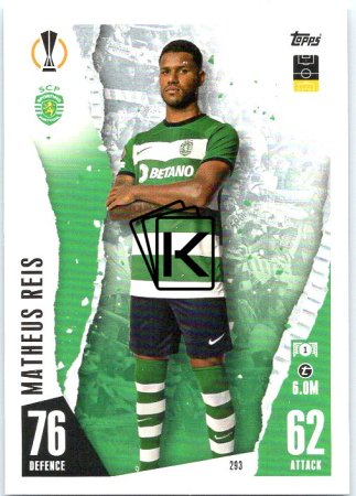 Fotbalová kartička 2023-24 Topps Match Attax UEFA Club Competitions 293 Matheus Reis Sporting Clube de Portugal