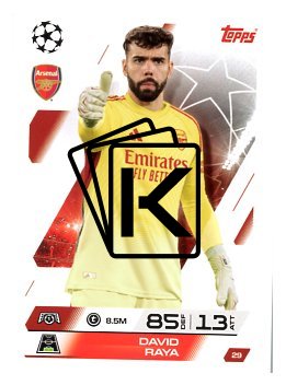 fotbalová kartička 2025-26 Topps Match Attax UCC 29 David Raya (Arsenal)
