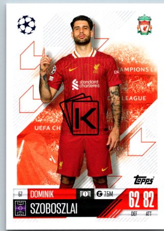 fotbalová kartička 2024-25 Topps Match Attax UEFA Club Competitions  57 Dominik Szoboszlai (Liverpool)