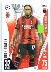 2023-24 Topps Match Attax EXTRA UEFA Club Competition Squad Update 35 Noah Okafor (AC Milan)