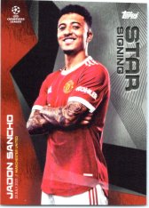fotbalová kartička 2021 Topps Summer Signings Jadon Sancho Manchester United