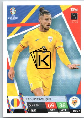 fotbalová karta Topps Match Attax EURO 2024 ROM4 Radu Drăgușin (Romania)