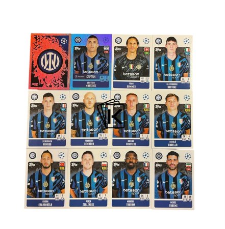 Týmový samolepkový set  2024-25 Topps Champions League Inter Milan
