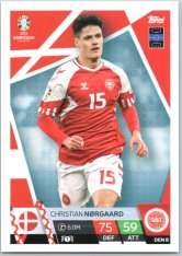 fotbalová karta Topps Match Attax EURO 2024 DEN8 Christian Nørgaard (Denmark)