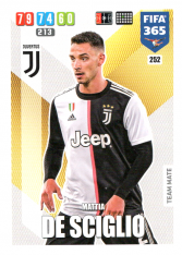 Fotbalová kartička Panini Adrenalyn XL FIFA 365 - 2020 Team Mate 252 Mattia De Sciglio Juventus