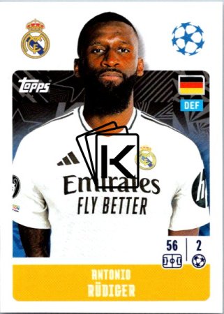 2024-25 Topps Champions League 322 Antonio Rüdiger (Real Madrid CF)