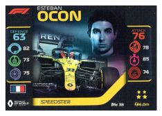 2020 Topps Formule 1Turbo Attax 38 Speedster Esteban Ocon Renault