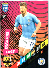 fotbalová karta Panini FIFA 365 2024 Adrenalyn XL MAC6 Kevin De Bruyne Manchester City Fans' Favourite