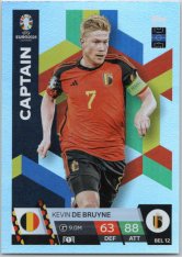 fotbalová karta Topps Match Attax EURO 2024 BEL12 Kevin De Bruyne (Belgium)  -  Captain