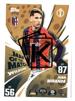 fotbalová kartička 2025-26 Topps Match Attax UCC 339 Juan Miranda (Bologna FC 1909)