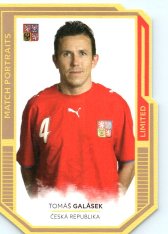 fotbalová kartička 2022 Pro Arena Repre v srdcích Match Portraits Gold MP9 Tomáš Galásek /5