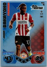fotbalová kartička 2024-25 Topps Match Attax UEFA Club Competitions Topps Heritage 457 Johan Bakayoko (PSV Eindhoven)
