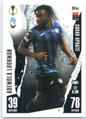 2023-24 Topps Match Attax EXTRA UEFA Club Competition Squad Update 37 Ademola Lookman (Atalanta BC)