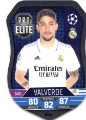 Fotbalová kartička 2022-23 Topps Match Attax UCL Pro Elite Shield SH4 Federico Valverde Real Madrid CF