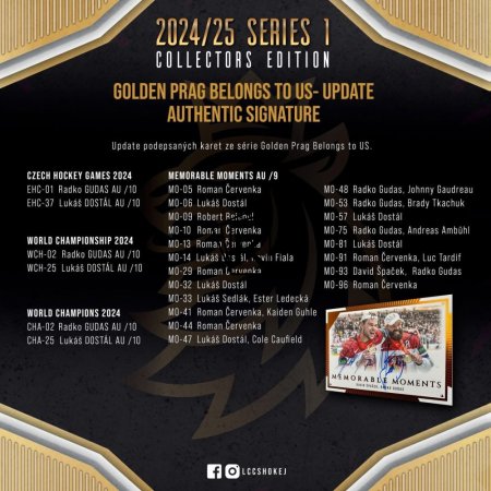 2024 25 Legendary Cards Český Hokej - Series 1 Collectors Edition Box