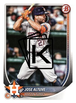 Baseballová karta 2025 Bowman 63 Jose Altuve, Houston Astros
