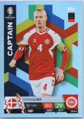 fotbalová karta Topps Match Attax EURO 2024 DEN2 Simon Kjær (Denmark)  -  Captain