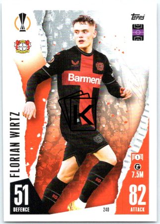 Fotbalová kartička 2023-24 Topps Match Attax UEFA Club Competitions 240 Florian Wirtz Bayer 04 Leverkusen