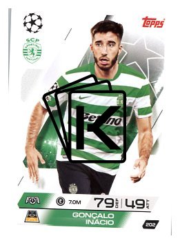 fotbalová kartička 2025-26 Topps Match Attax UCC 202 Gonçalo Inácio (Sporting Clube de Portugal)