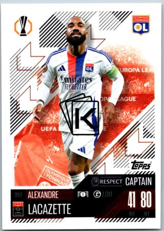 fotbalová kartička 2024-25 Topps Match Attax UEFA Club Competitions 360 Alexandre Lacazette (Olympique Lyonnais)  -  Captain