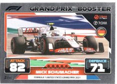 2022 Topps Formule 1Turbo Attax F1 Grand Prix Booster Cards 326 Mick Schumacher (Haas)